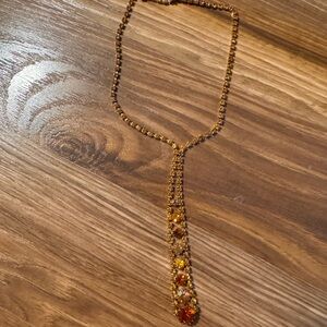 Radiant Gold and Orange vintage choker Necklace